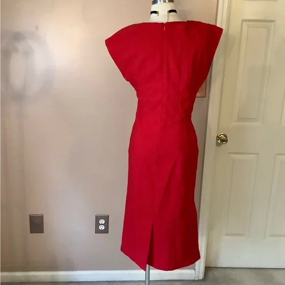 Bettie Page Vintage Retro Pinup Girl style 1950’s Red Wiggle Dress size Medium. - Picture 4 of 11